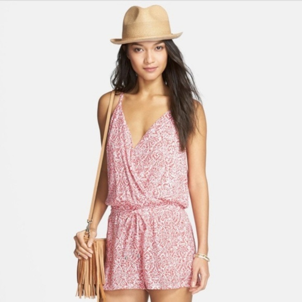 Splendid Wrap Paisley Tile Print Romper